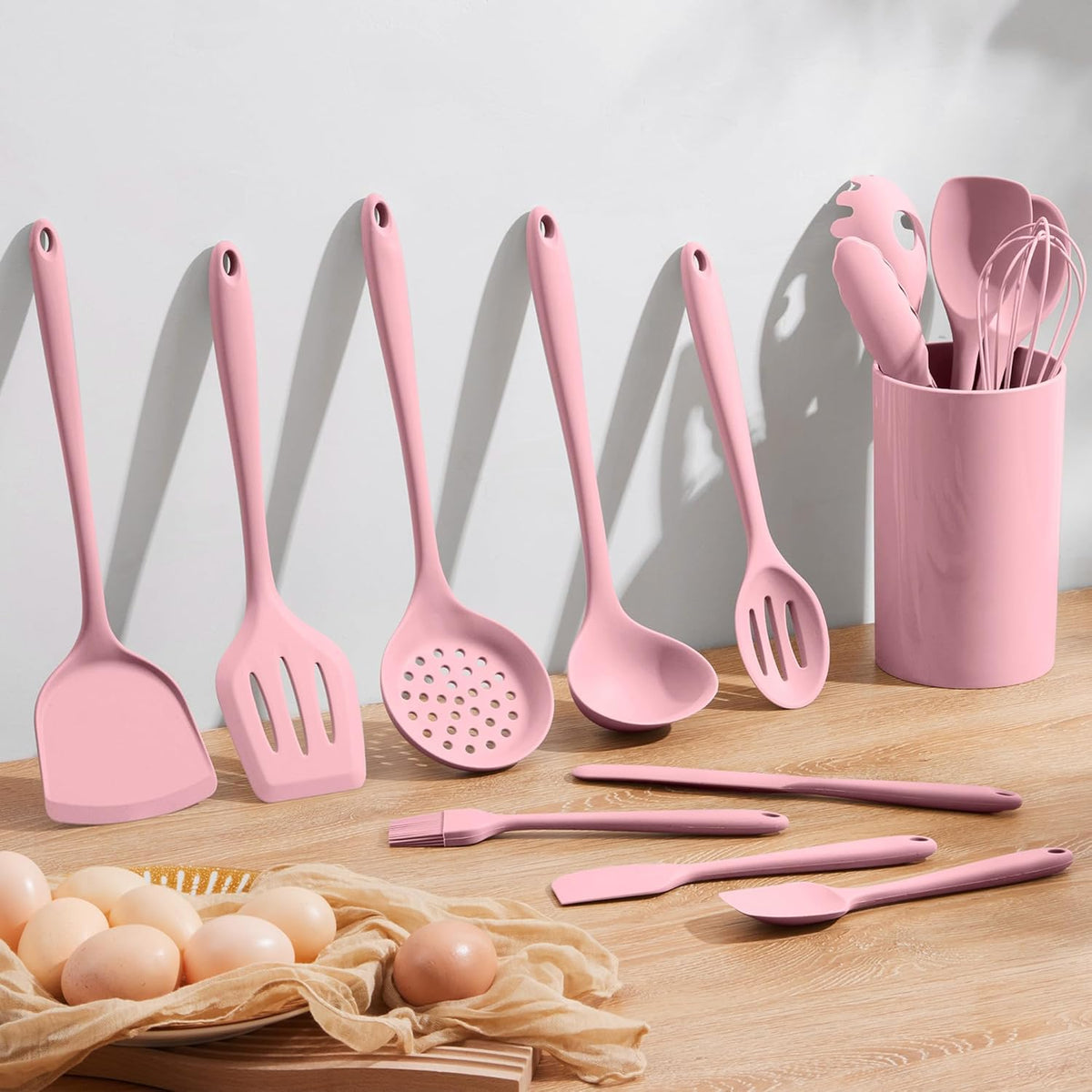 15-Piece Kitchen Utensil Set, Silicone Cooking Utensils Spatula Set