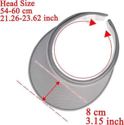 2 Pack Sun Visor Hats Women Men Clip On Wide Brim Visors Hat Outdoor Sports Golf Beach Travel Tennis Caps