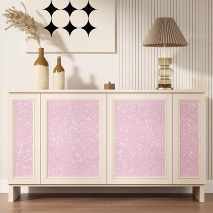 Holographic Pink Glitter Wallpaper Stick and Peel Sparkle Glitter Contact Paper for Girls Dresser Desk Shelves Fridge Self Adhesive Removable Pink Wall Paper Thick Fabric Wrap 15.7"x118"