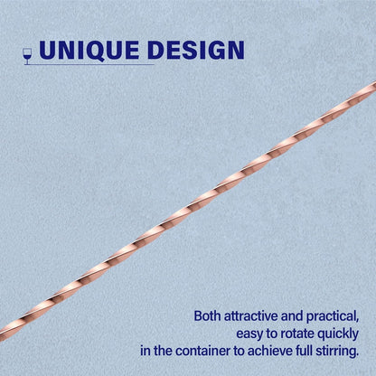 Bar Spoon Cocktail Mixing Stirrer, 2Pcs, 12” Long Handle, Rose Gold