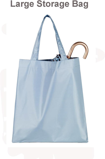 Floral Edge Compact Umbrella Folding Anti-UV Parasol with Hook Handle Sunproof Rainproof & Windproof Umbrella