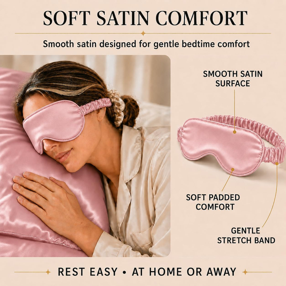 Luxury 6-Piece Satin Sleep Set and Self Care Gift Set for Women