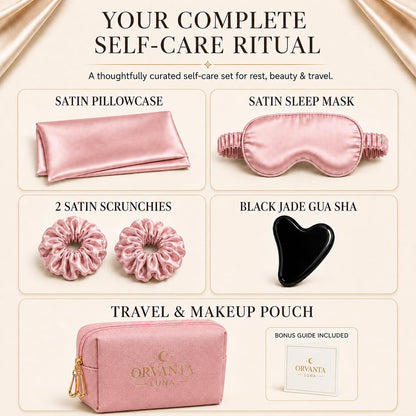 Luxury 6-Piece Satin Sleep Set and Self Care Gift Set for Women