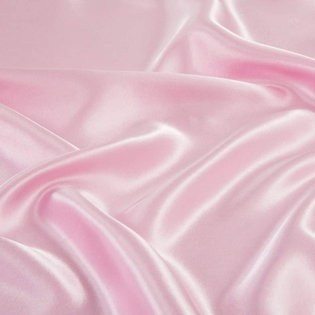 4 Piece Set Pink Satin Sheets Twin Size