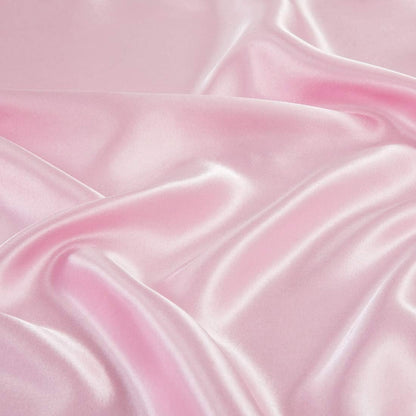 4 Piece Set Pink Satin Sheets Twin Size