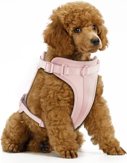 Wisedog Lightweight No Pull Dog Harness, Gossamer Pink, Small