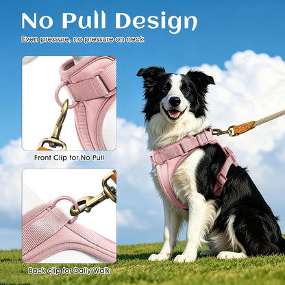 Wisedog Lightweight No Pull Dog Harness, Gossamer Pink, Small