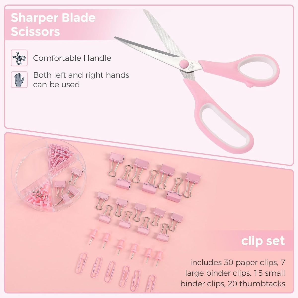 Pink Desk Accessories, Pink Office Supplies Set