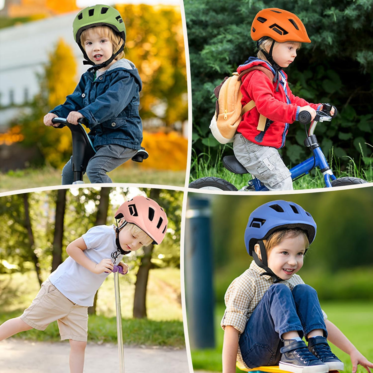 Kids Bike Helmet for Toddlers, Boys and Girls, Lightweight & Adjustable for Age 1-3-8, Multi-Sport Helmet for Bicycle, Kick Scooter, Skateboard, Roller/Inline Skate