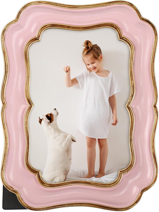 4x6 Vintage Picture Frame Pink Gold