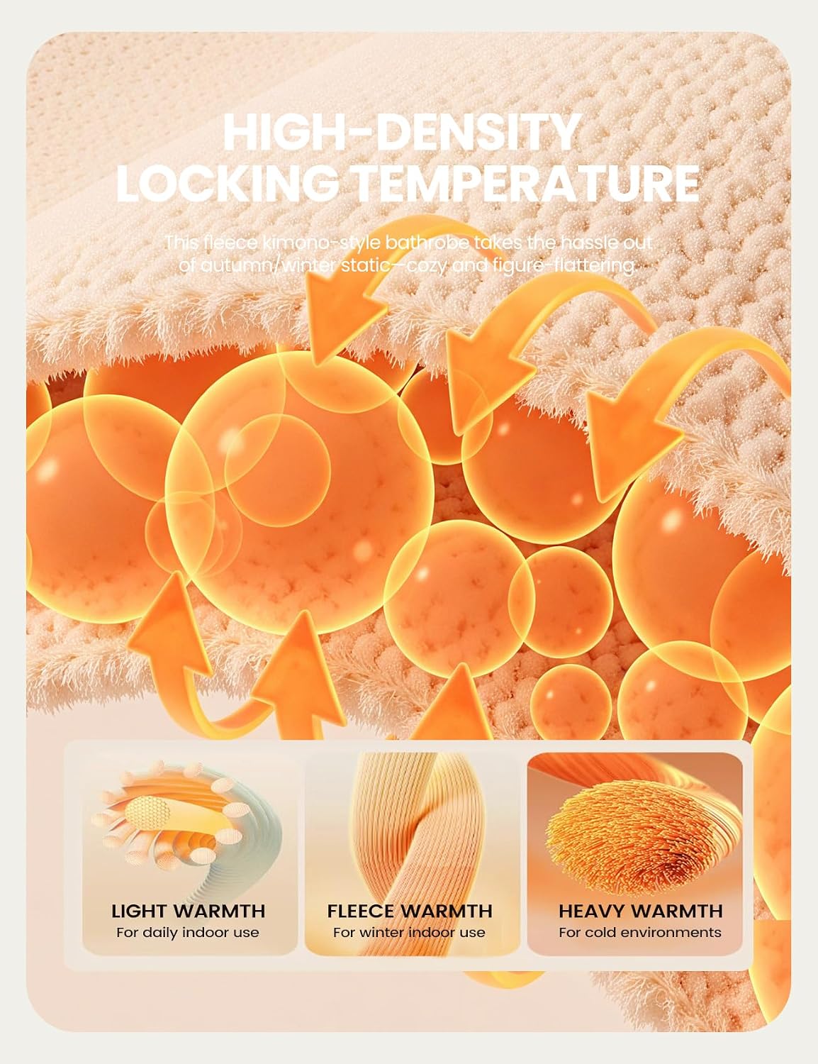 Womens Striped Fluffy Robe Long Hooded Plush Warm Bathrobes