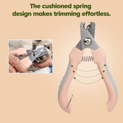 Self-Cleaning Cat Brush for Shedding with Cat Nail Clipper 2-Piece Set for Pets That Shed a Lot or Have Overgrown Nails,Including Long-Haired & Short-Haired Cats, Small & Medium Dogs, Rabbits and More