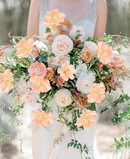 Cosmos Silk Flowers,6PCS Daisy Flowers Artificial 24'' Artificial Wildflower Fake Flowers with Stems for Wedding Party Kitchens Home Decoration(Peach Coral)