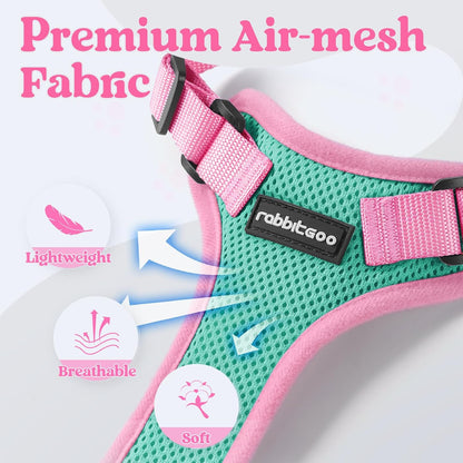 Cat Harness and Leash Set, Escape Proof, Green & Pink