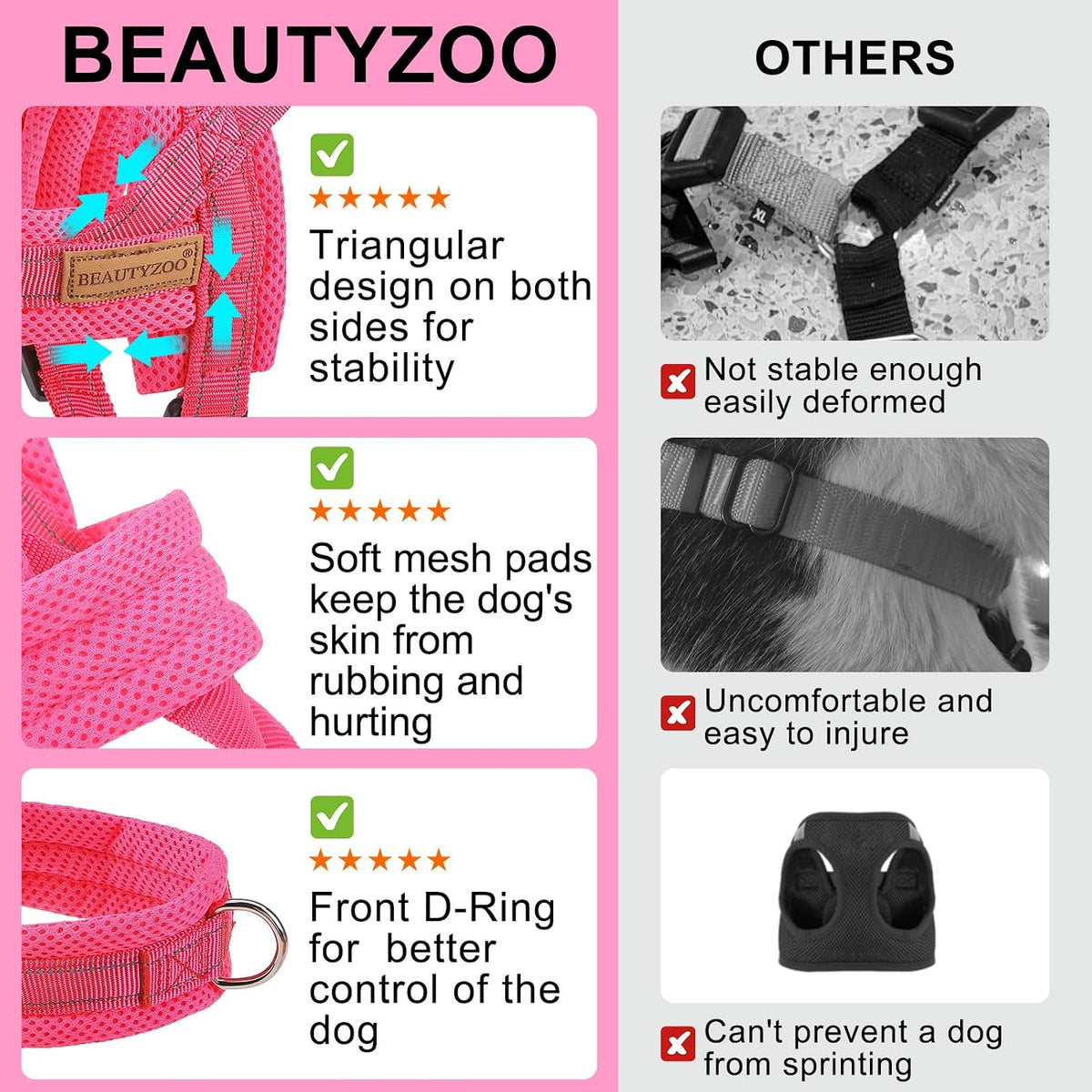 Small Dog Harness and Leash Set, No Pull Step in Puppy Vest