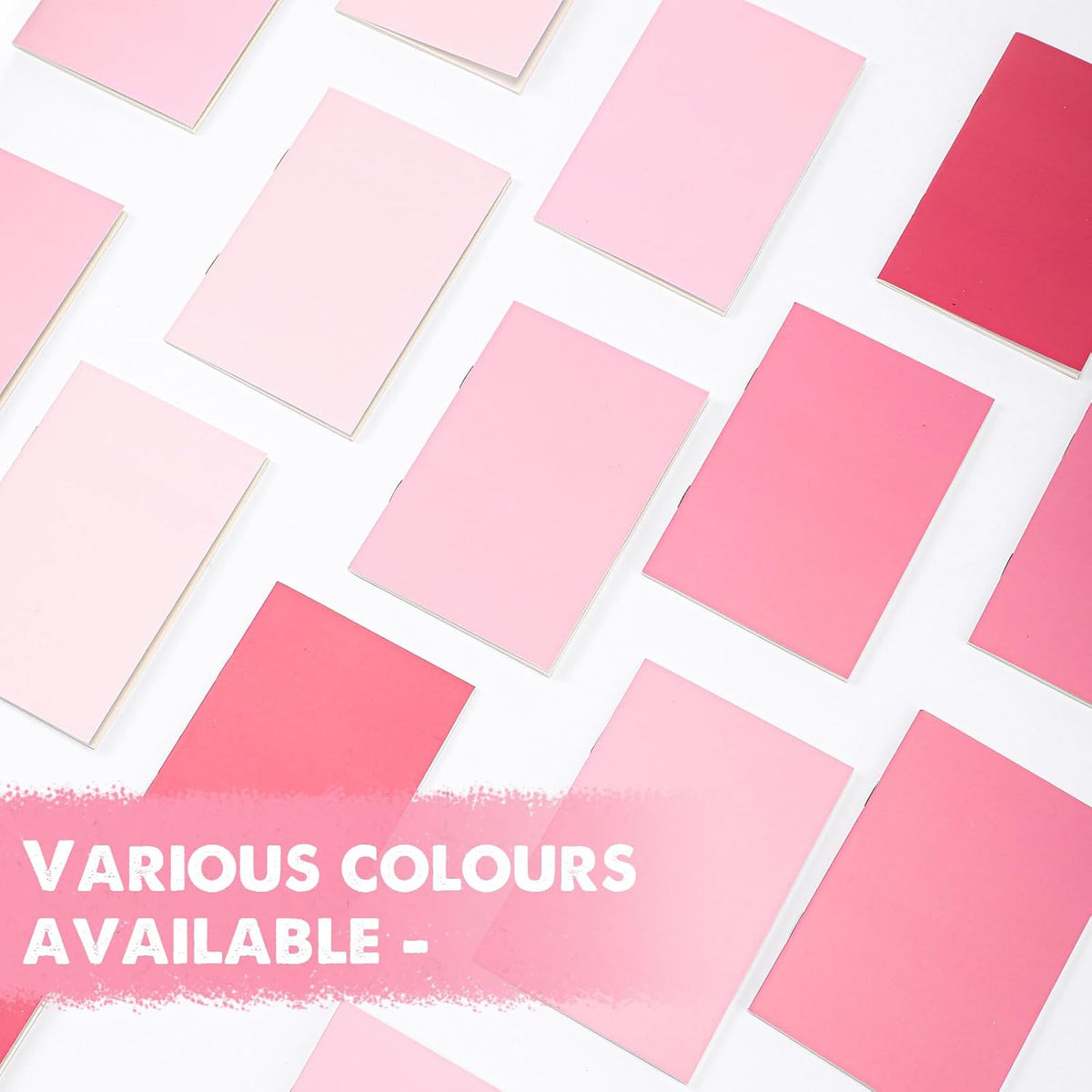 50 Pcs Mini Notebooks Lined Paper Bulk, Pink