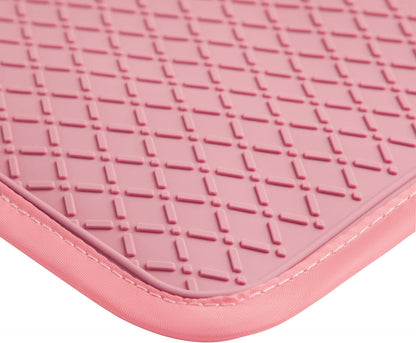 Pink Checkered Pot Holder, Checkerboard Potholders for Kitchen, Silicone Pot Holders with Pocket for Kitchen Clearance 2 Pack Set, Hot Pads and Oven Mitts for Cooking Baking