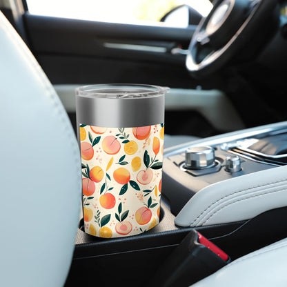 Cute Pattern Art Peach Fruit Stainless Steel Insulated Tumbler