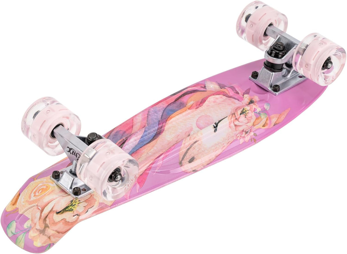 Classic Retro Mini Cruiser Skateboard for Kids, Teens, Adults