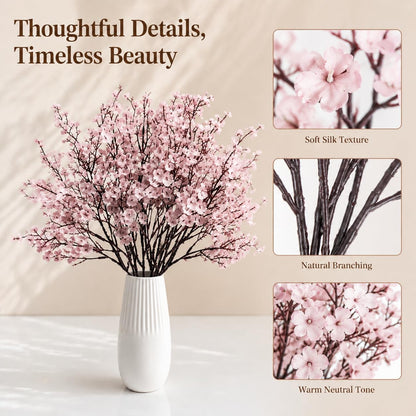 6 Bundles Artificial Light Pink Baby’s Breath Flowers