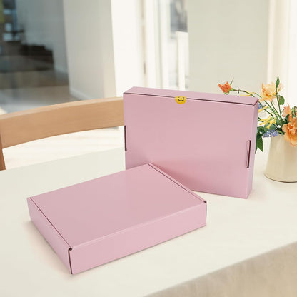 11x8x2 inches Shipping Boxes Set of 25, Pink Corrugated Cardboard Gift Box for Packing, Mailing, Small Business