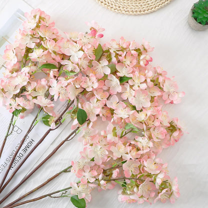 Artificial Cherry Blossom Branches 6PCS Fake Flowers Artificial Faux Silk Flowers Plum Tree Blossom Fake Plants Arrangement for Spring DIY Home Wedding Table Office Vase Decor (Pink)