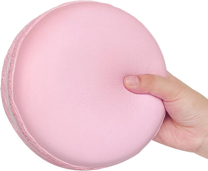 Gaint Macaron Slow Rising Squishies,Jumbo Squishys Birthday Gift for Kids, Stress Relief Kawaii Squishie Toys (Pink)