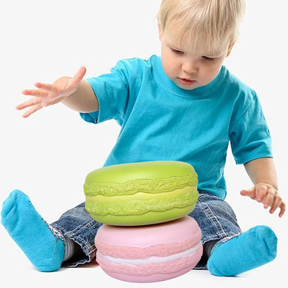 Gaint Macaron Slow Rising Squishies,Jumbo Squishys Birthday Gift for Kids, Stress Relief Kawaii Squishie Toys (Pink)