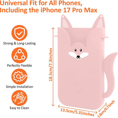 Silicone Phone Holder for Bogg Bags, Compatible Phone Case Attachment, Beach Tote Bag Accessory – Ideal Holder for Bogg & Similar Beach Bags (Light Pink)