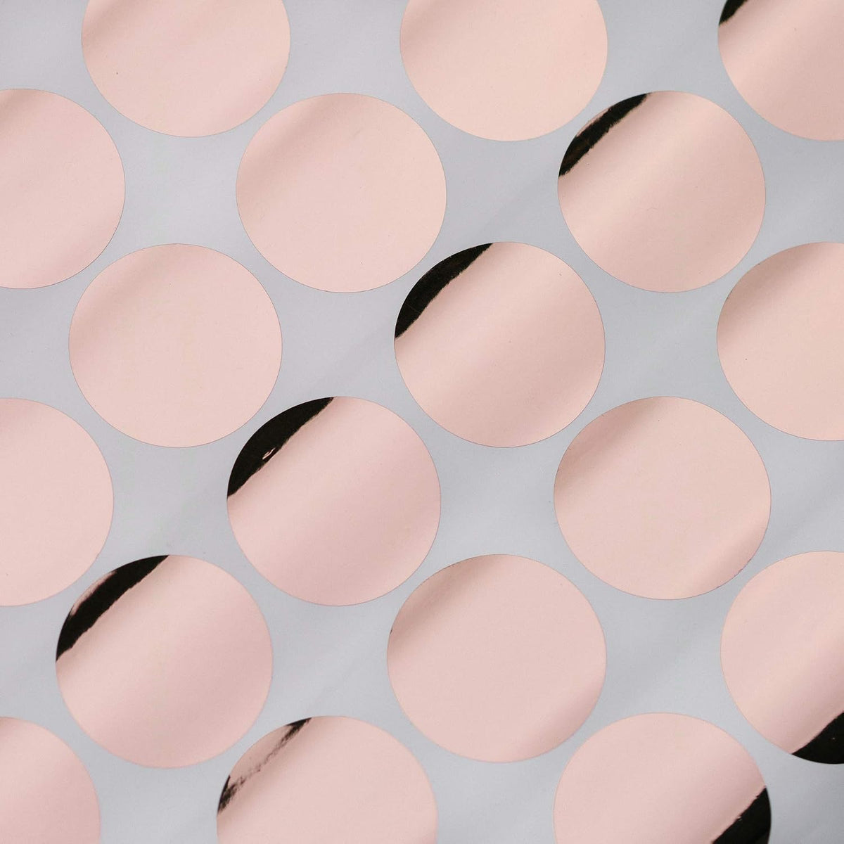 PapaKit Large Round Polka Dot Confetti Wall Decal Baby Nursery Child Kid Boy Girl Bedroom Home Decor | Creative Art Design Pattern | Safe Removable Adhesive (Rose Gold Metallic, 2 Inches x 120 Pieces)