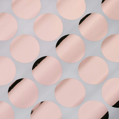 PapaKit Large Round Polka Dot Confetti Wall Decal Baby Nursery Child Kid Boy Girl Bedroom Home Decor | Creative Art Design Pattern | Safe Removable Adhesive (Rose Gold Metallic, 2 Inches x 120 Pieces)