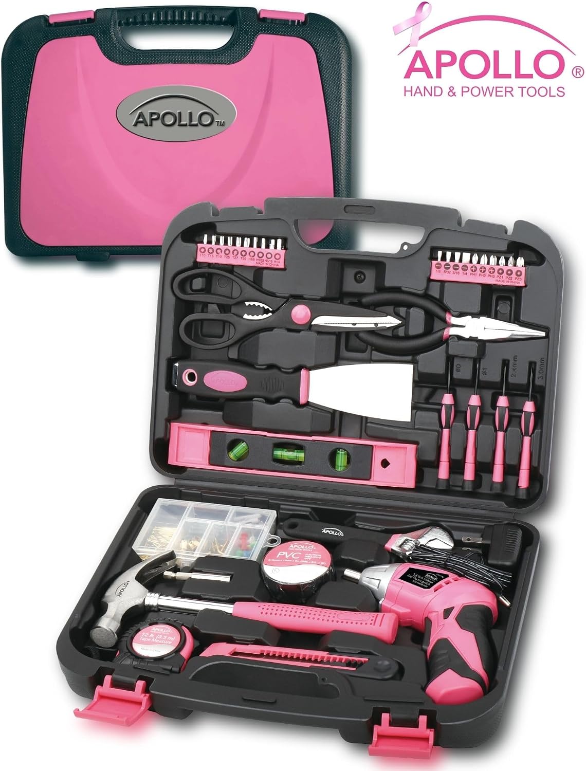 135 Piece Household Tool Set, Pink DT0773N1