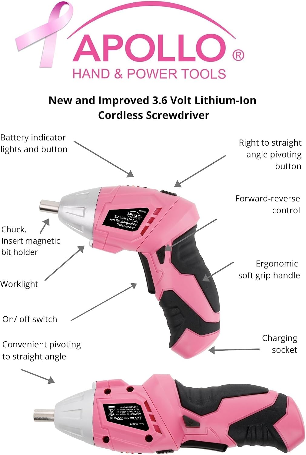 135 Piece Household Tool Set, Pink DT0773N1