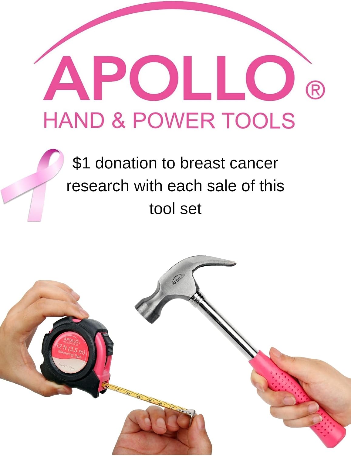 135 Piece Household Tool Set, Pink DT0773N1