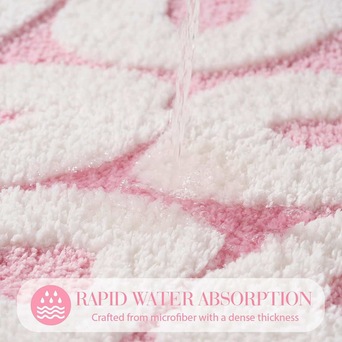 You Look Good Bath Mat - Cute Light Pink Bathroom Rugs Non Slip Washable, Blue Bathroom Decor, Bedroom Decor Aesthetic, Funny Funky Trendy Pink and White Bathroom Mats 25" x 21"