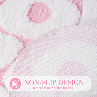You Look Good Bath Mat - Cute Light Pink Bathroom Rugs Non Slip Washable, Blue Bathroom Decor, Bedroom Decor Aesthetic, Funny Funky Trendy Pink and White Bathroom Mats 25" x 21"