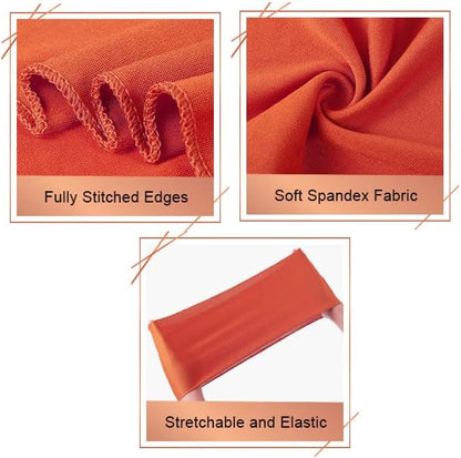 Pack of 25 PCS | Pink | Spandex Chair Sashes Bows Without Buckle | Stretch Elastic Banquet Universal Folding Chair Band Tie with for Wedding Party Conference Celebration Event Decoration