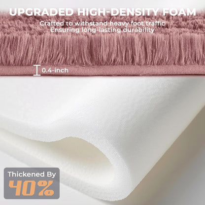 4x6 Blush Rugs for Bedroom, Ultra-Soft Fluffy Area Rugs for Living Room, 4 x 6 Shag Carpet for Nursery, Kids, Girl, Boy, Baby, Plush, Fuzzy, Shaggy, Cute Home Decor