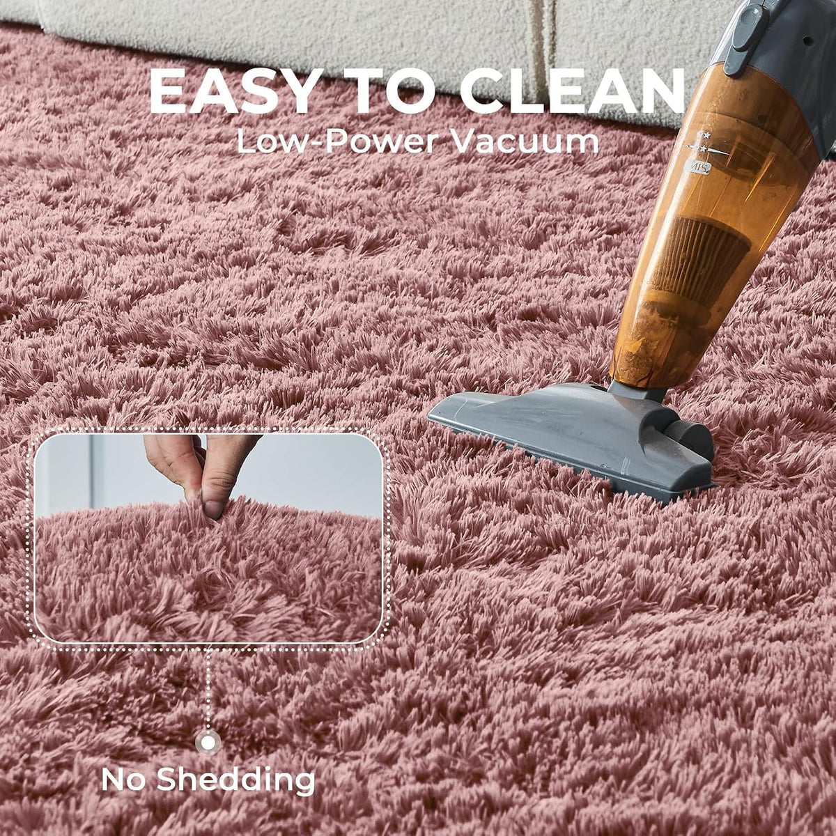 4x6 Blush Rugs for Bedroom, Ultra-Soft Fluffy Area Rugs for Living Room, 4 x 6 Shag Carpet for Nursery, Kids, Girl, Boy, Baby, Plush, Fuzzy, Shaggy, Cute Home Decor