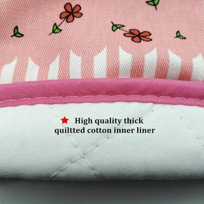 Oven Mitts, Heat Resistant Oven Gloves with Quilted Cotton Lining, Baking Mitts for Barbecue, Cooking, Baking, BBQ, Mimicrowave (Pink)