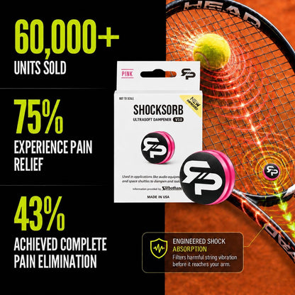 RTP Tennis Racket Vibration Dampener - ShockSorb Original or Ultrasoft V3