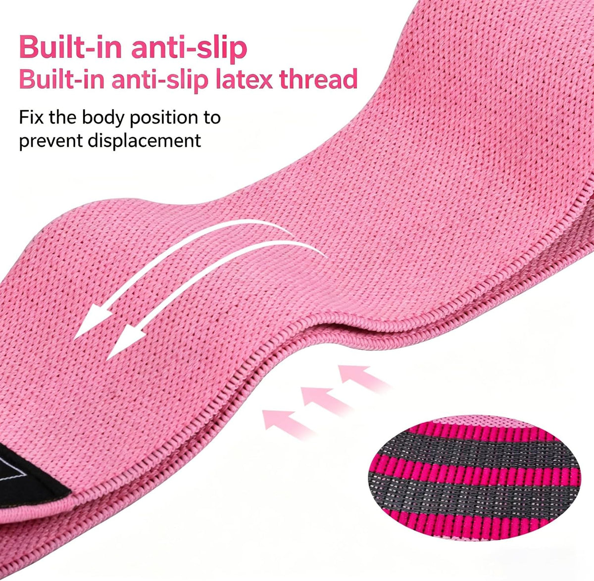Yoga Stretch Bands Fitness Resistance Bands Set of 3 Lightweight Medium Triple Resistance Green Pink Purple for Sports Workout