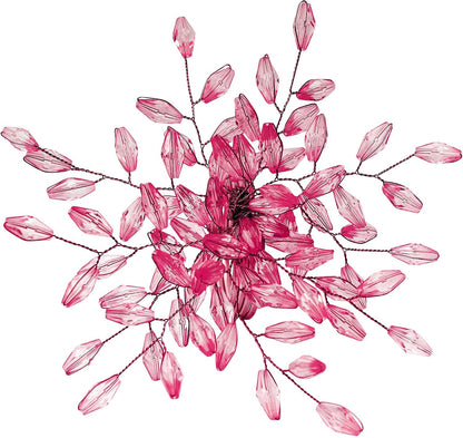 Napkin Rings Set of 12 for Dining Table Decoration Parties Everyday Metal Napkin Holder Leaf Pink (Pack of 12)