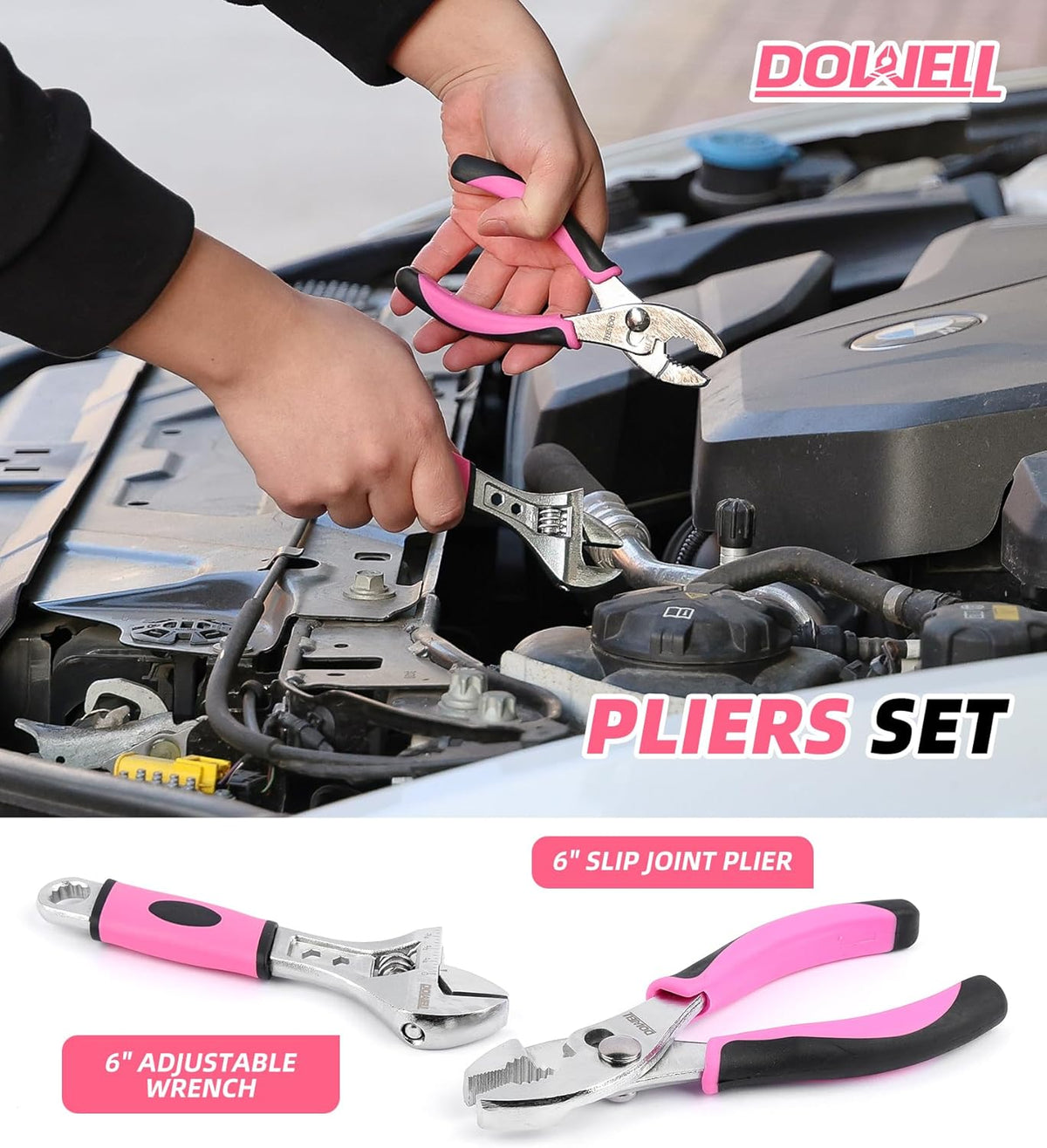 Pink Tool Kit 140PCS for Women, Girls, Ladies, Household Tool Set