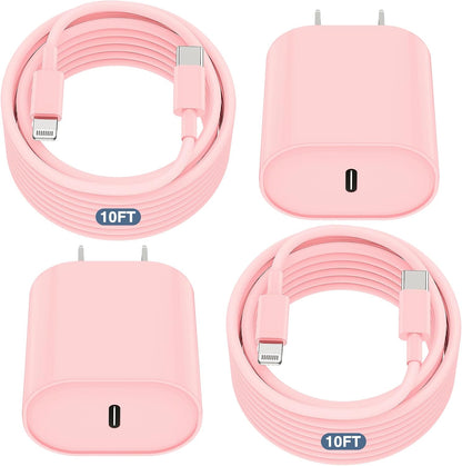 Phone Charger Fast Charging 10 FT for iPhone 14 13 Charger 2-Pack