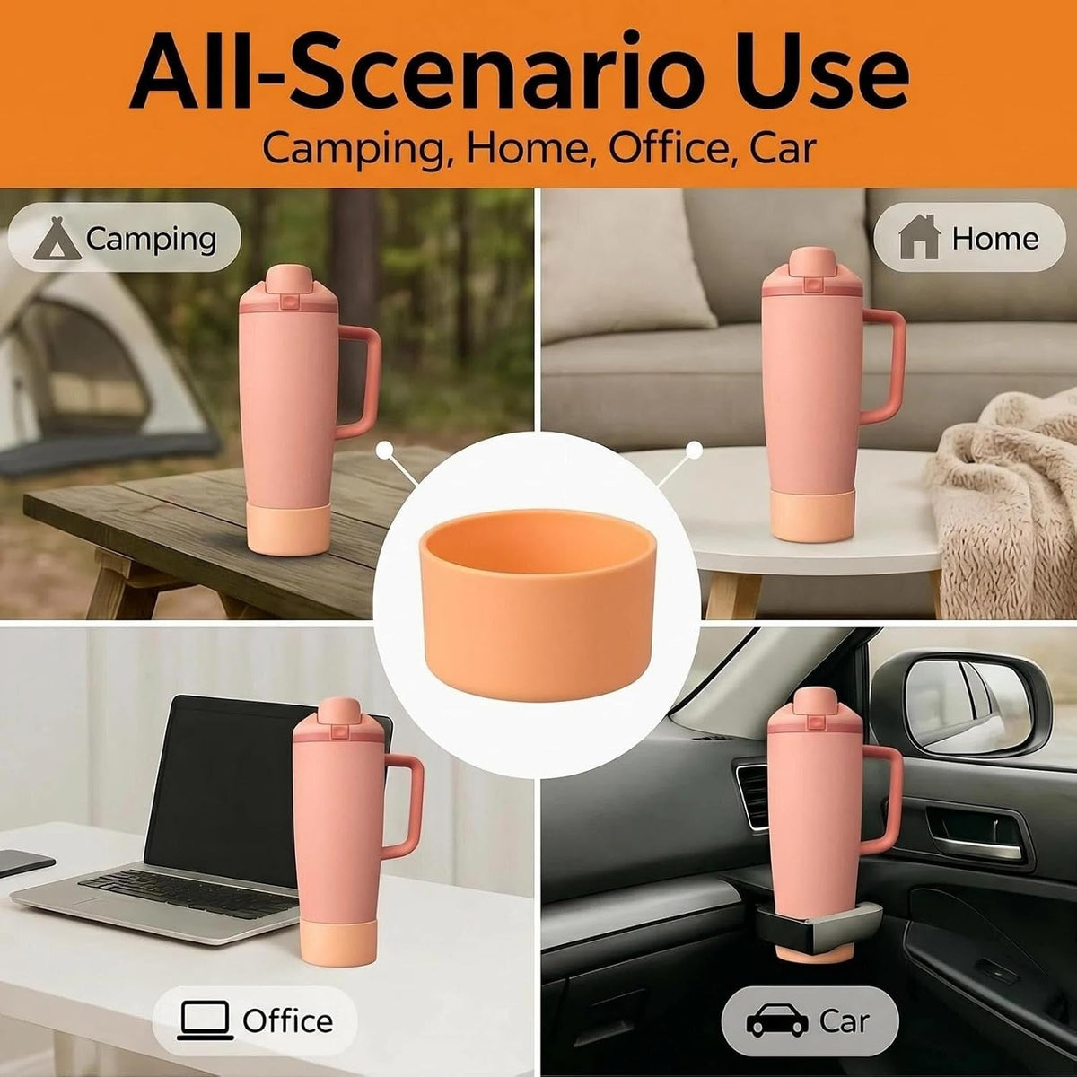 2PCS Silicone Boot for Owala 30oz & 40oz FreeSip Sway Bottles & Tumblers