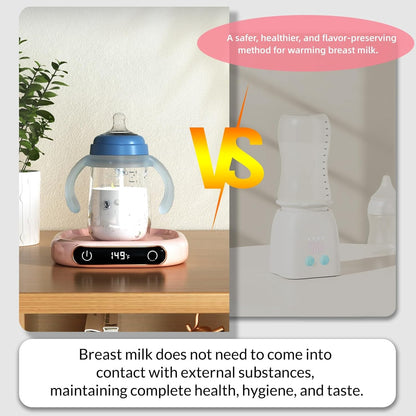 Coffee Mug Warmer For Desk,Multi-purpose Cup Warmer For All Bottles&Cups,Fast Heating Mug Warmer For Tea &Coffee With 3 Temp Settings, Portable Bottle Warmer For Breastmilk, 8 Hours Auto Shut Off,Pink