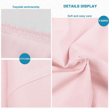 2-Pack Microfiber Standard Pillow Cases, Envelope-Style, Blush Pink