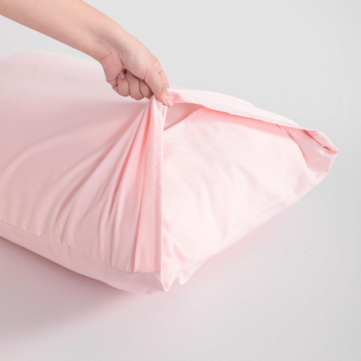 2-Pack Microfiber Standard Pillow Cases, Envelope-Style, Blush Pink