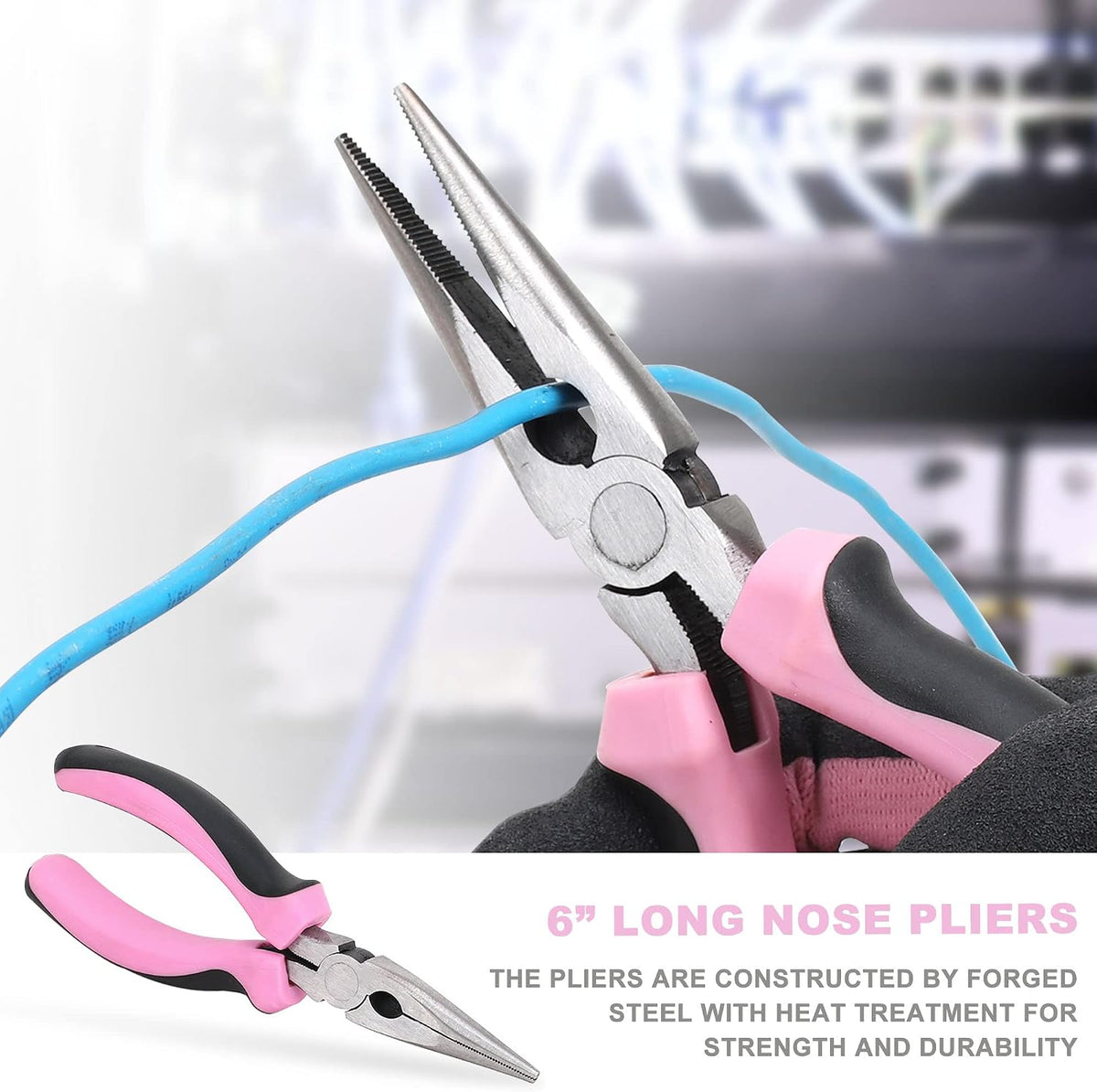 33-Piece Pink Tool Kit, Household Tool Set for Women